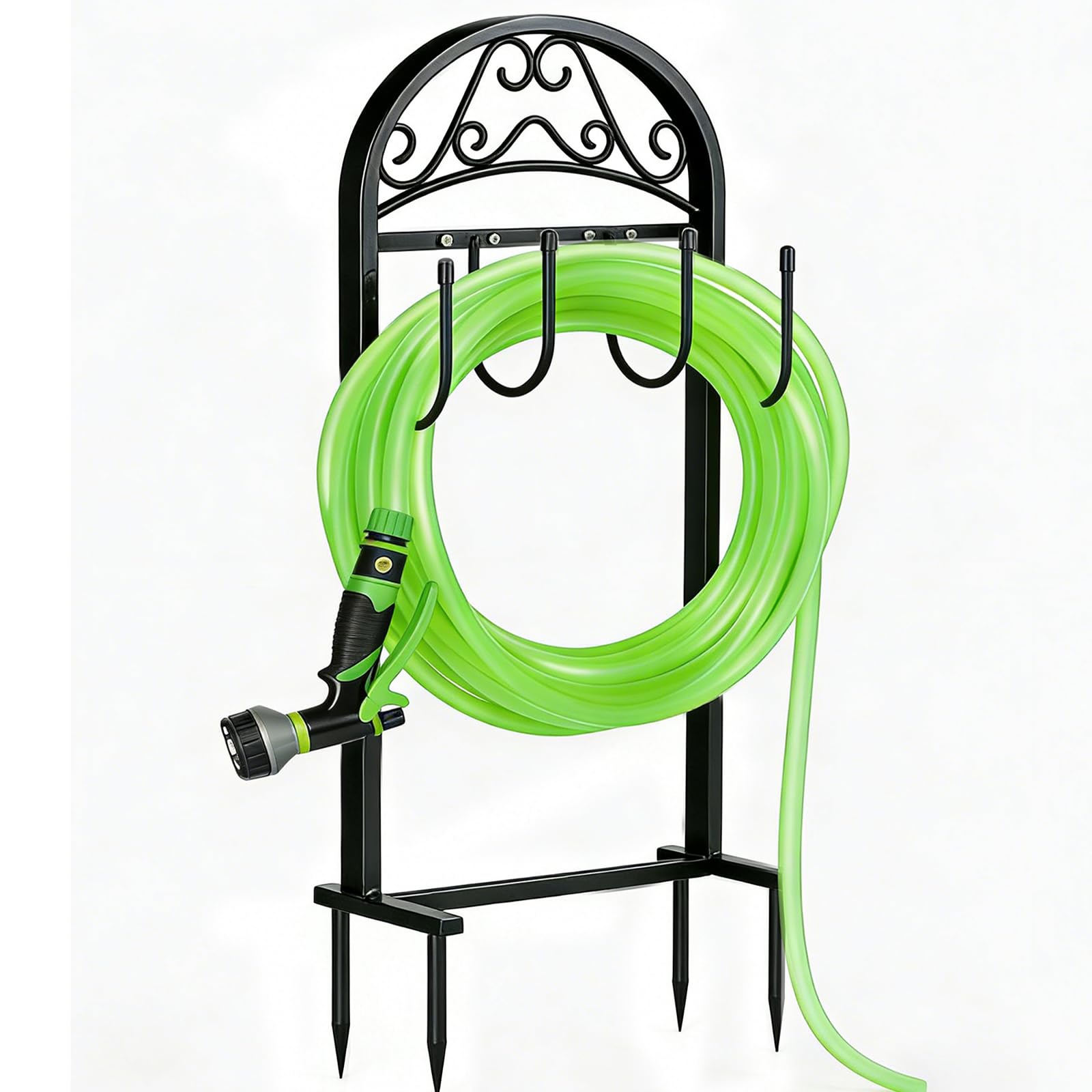 Freexployer garden hose holder with stable base for outdoor storage