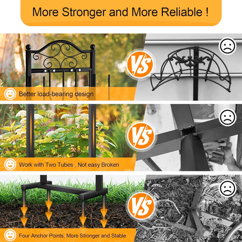 Freexployer hose holder ideal for soil and grass surfaces with steady support.
