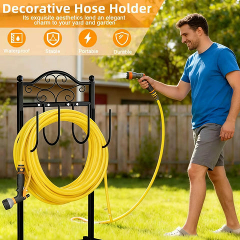 Freexployer hose stand free-standing detachable enables easy relocation.