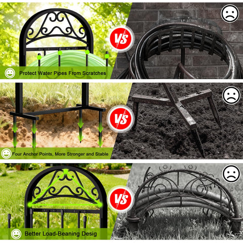 Rustproof construction protects the stand in all weather conditions