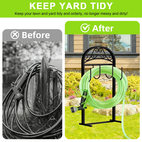 Tool-free setup lets you install and wind hoses quickly