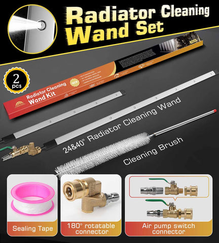 Freeyou 24in radiator cleaning wand ideal for compact radiators and narrow zones.
