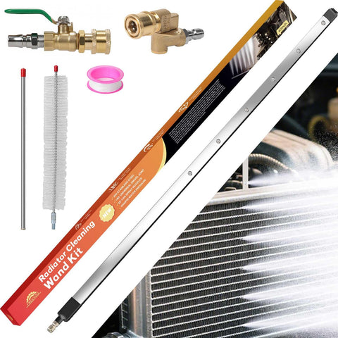 Freeyou 40 inch radiator cleaning wand with 25deg nozzle for tight spaces
