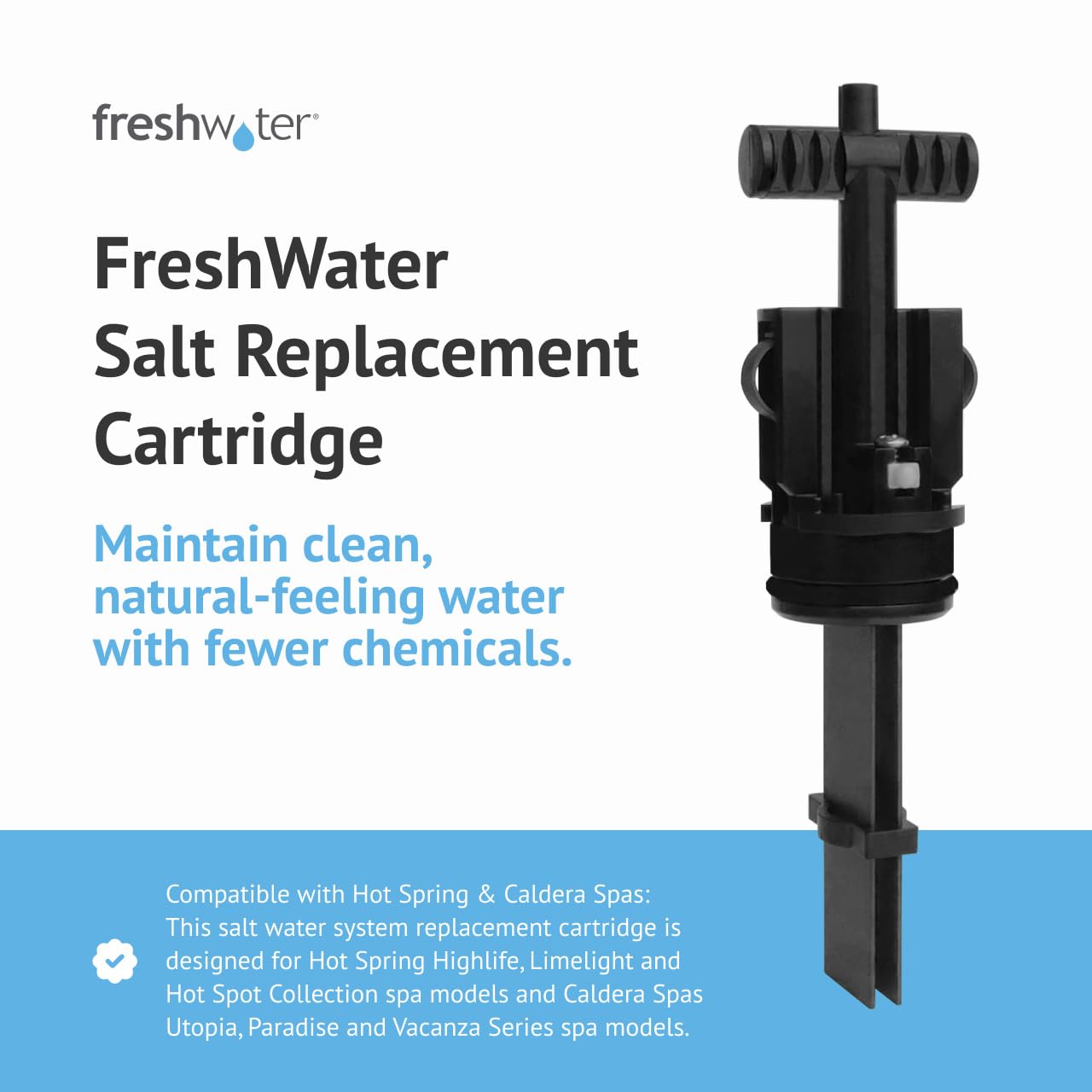 Close-up of FreshWater cartridge pack highlighting durable design