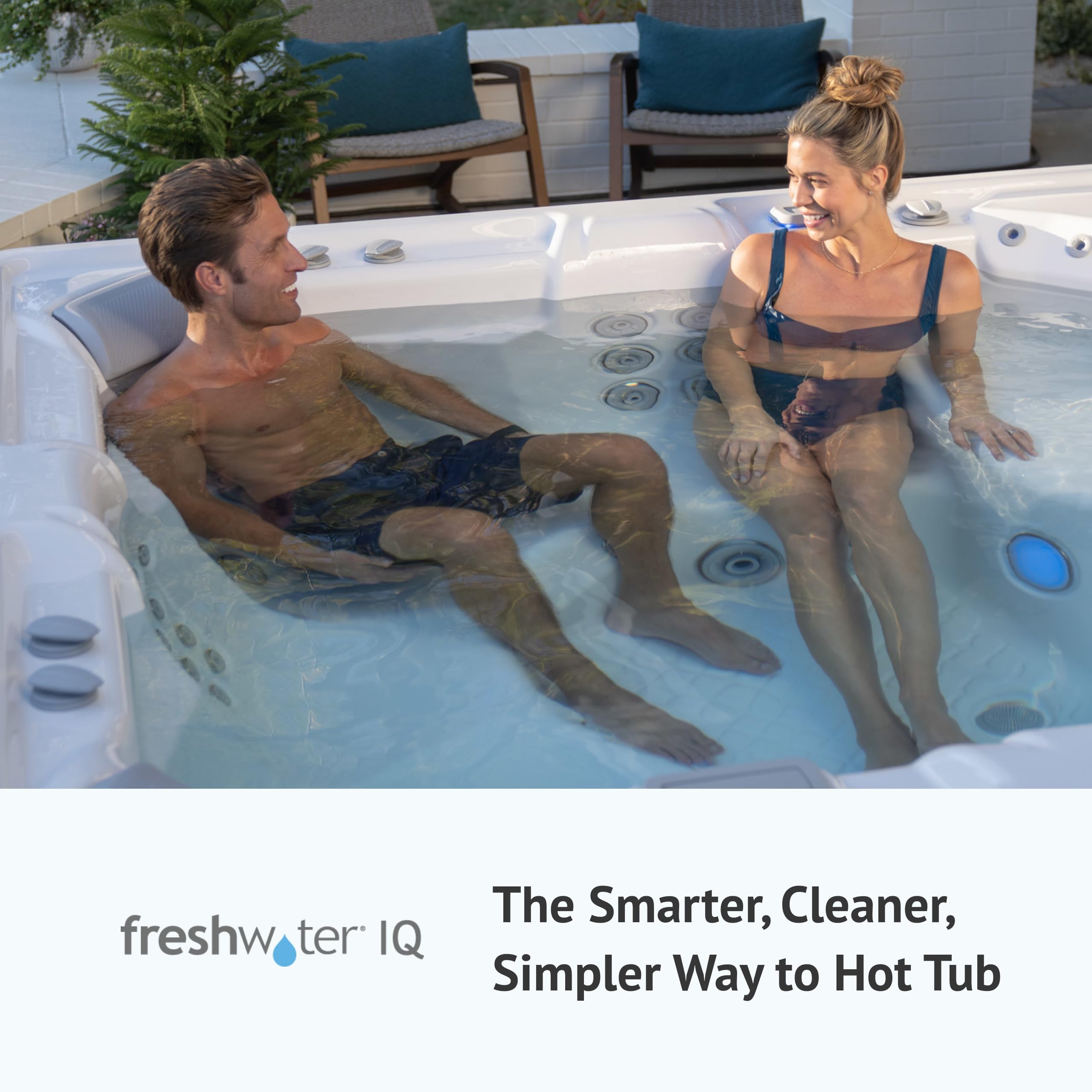 FreshWater Smart Monitoring Sensor setup in a spa area for convenient monitoring