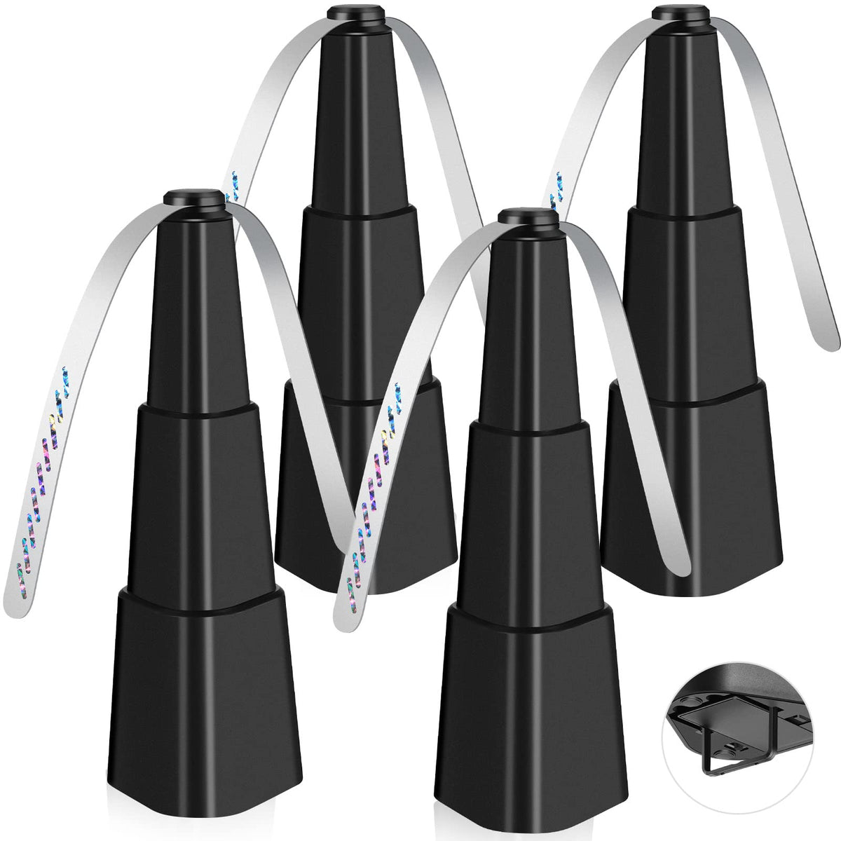 Fretech Fly Fans table-pack setup keeps flies away during outdoor meals.