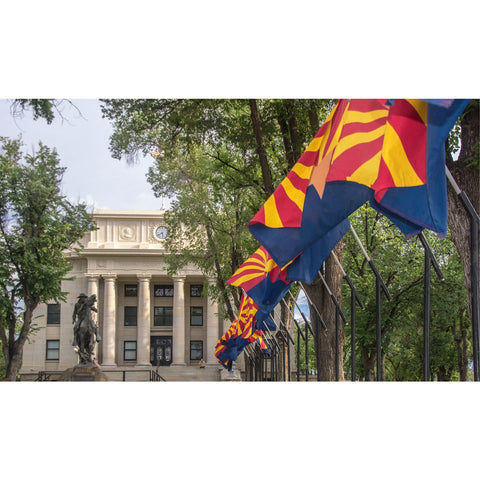 FRF FLAG two-brass-grommet construction allows easy hanging anywhere.