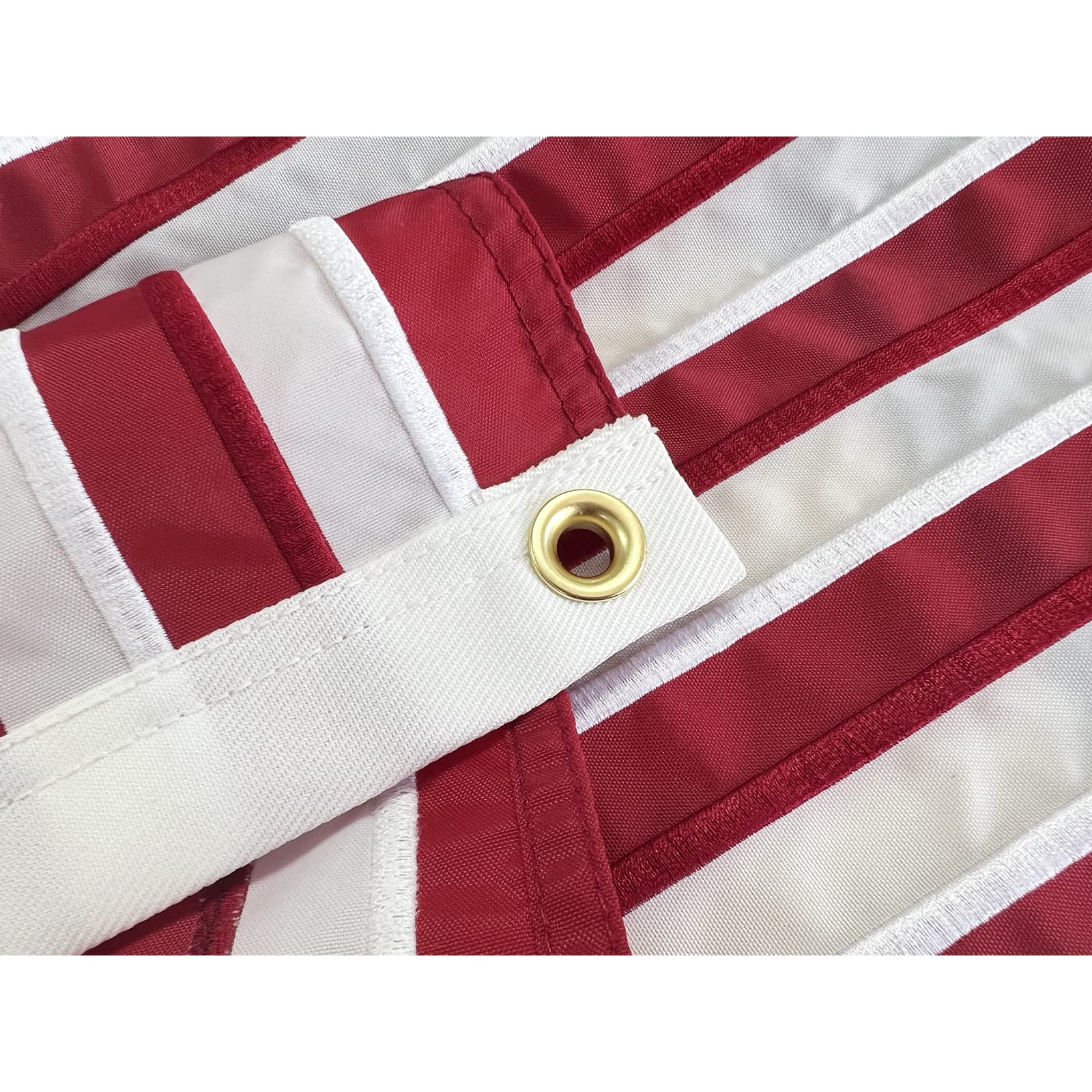 FRF FLAG flag features canvas header and reinforced stitching.