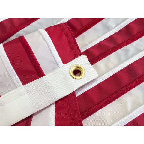 FRF FLAG flag features canvas header and reinforced stitching.