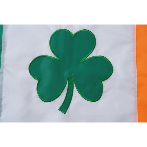 FRF FLAG embroidery detail highlighting precise shamrock needlework