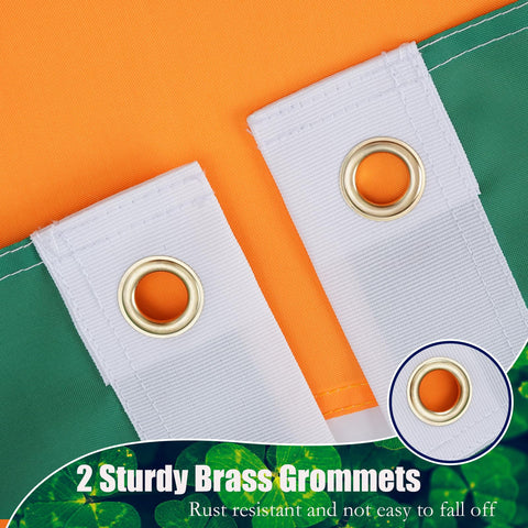 FRF FUN RUN FLAGS waterproof-irish-flag resists rain and sun for vibrant color
