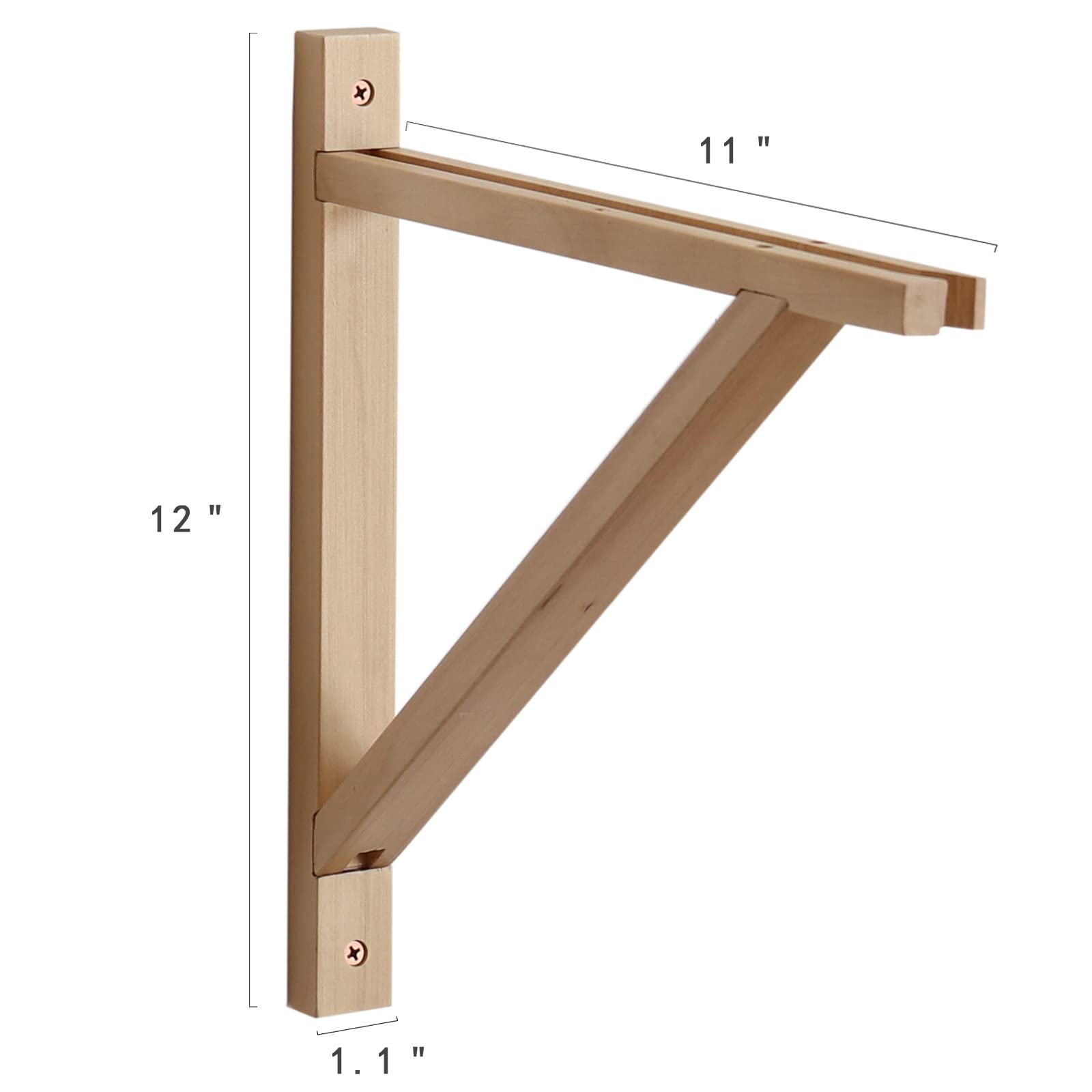 FRIADE PRIADE set of 2 wood brackets with clean, decorative lines