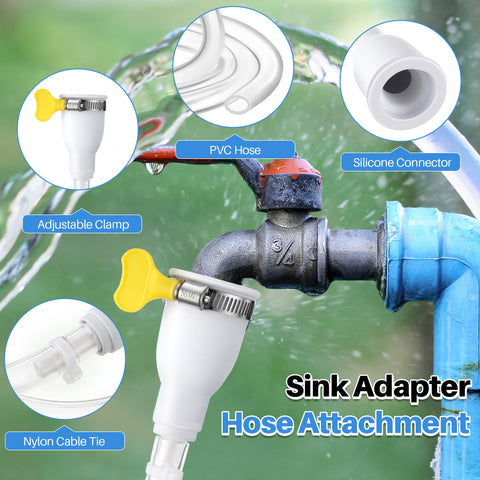Frienda 6.1ft transparent PVC hose supports reliable non-drinking water tasks.