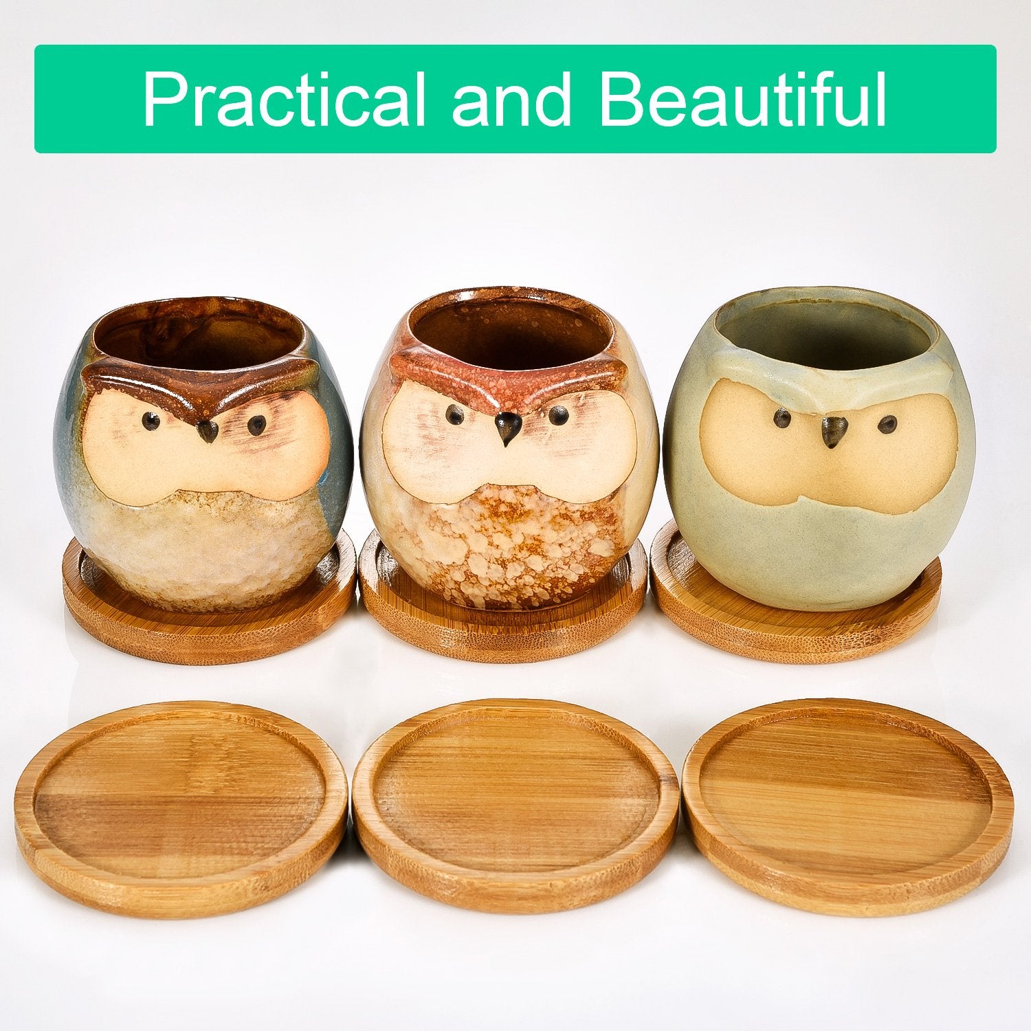 Frienda plant saucer inner diameter 6.4 cm designed for 2.52-inch pots.