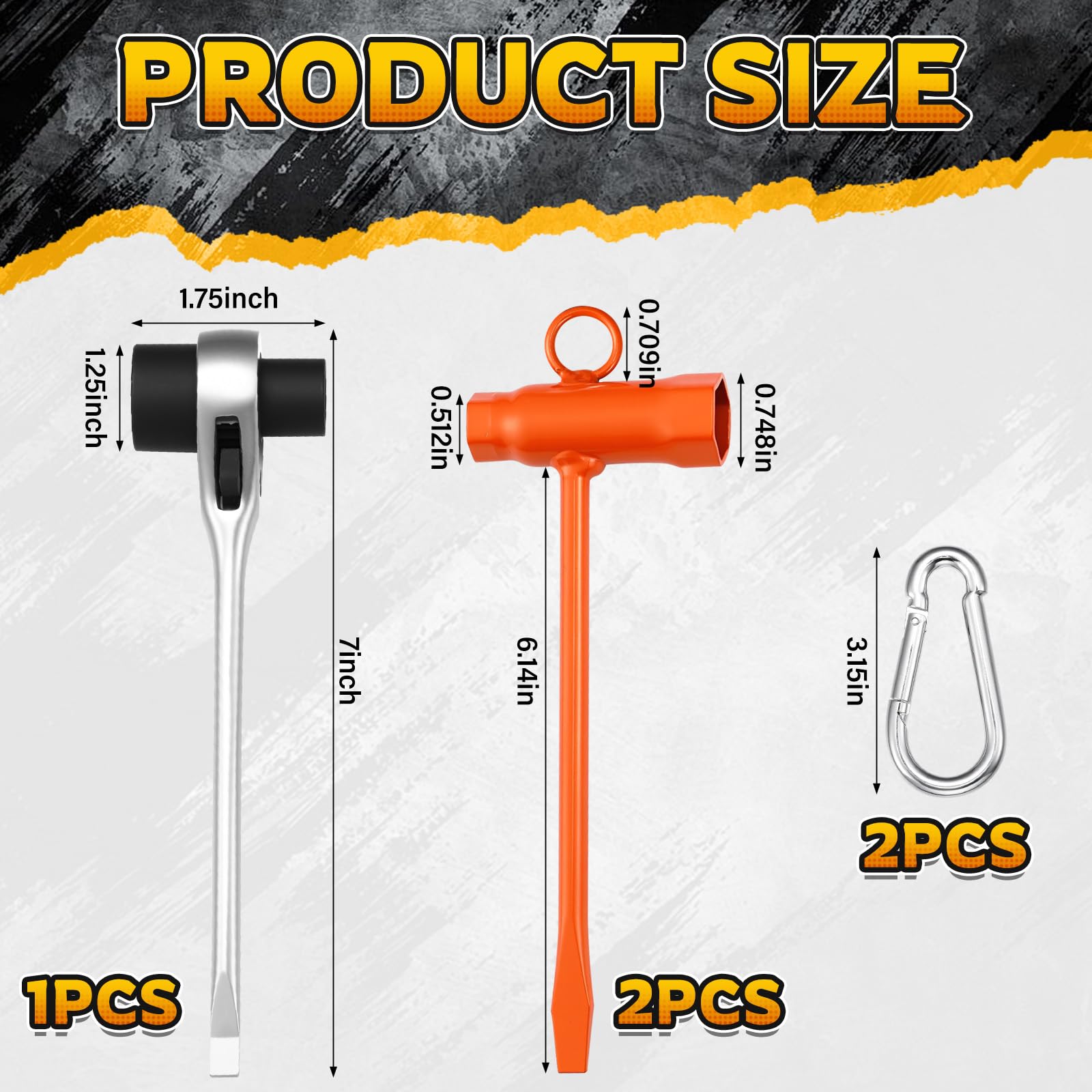 Frienda dual-size 13-19 mm wrench fits common chainsaw fasteners.