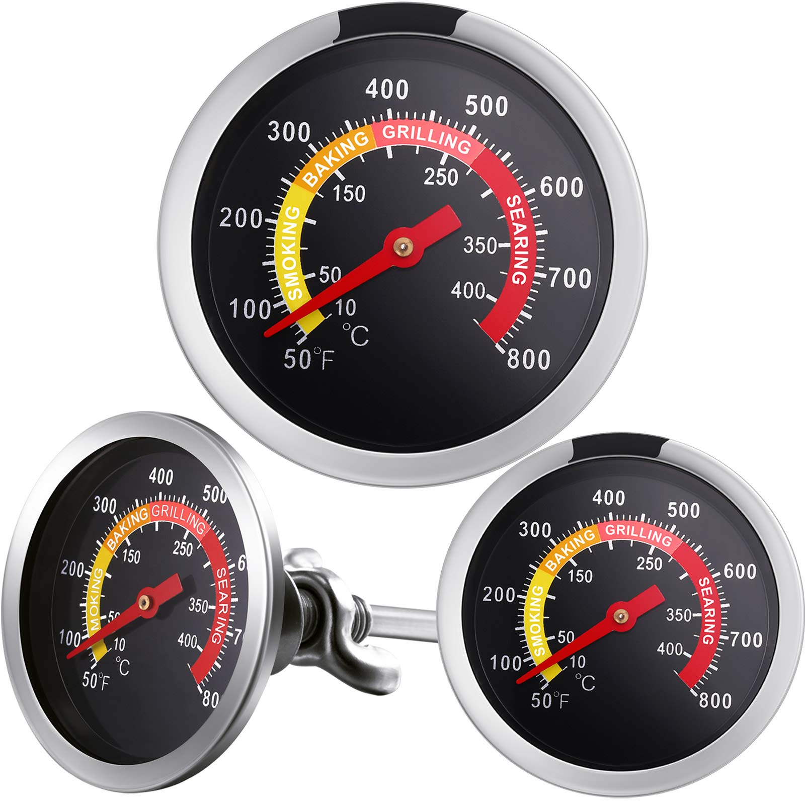 Frienda charcoal grill thermometer dial for quick temperature checks on the grill