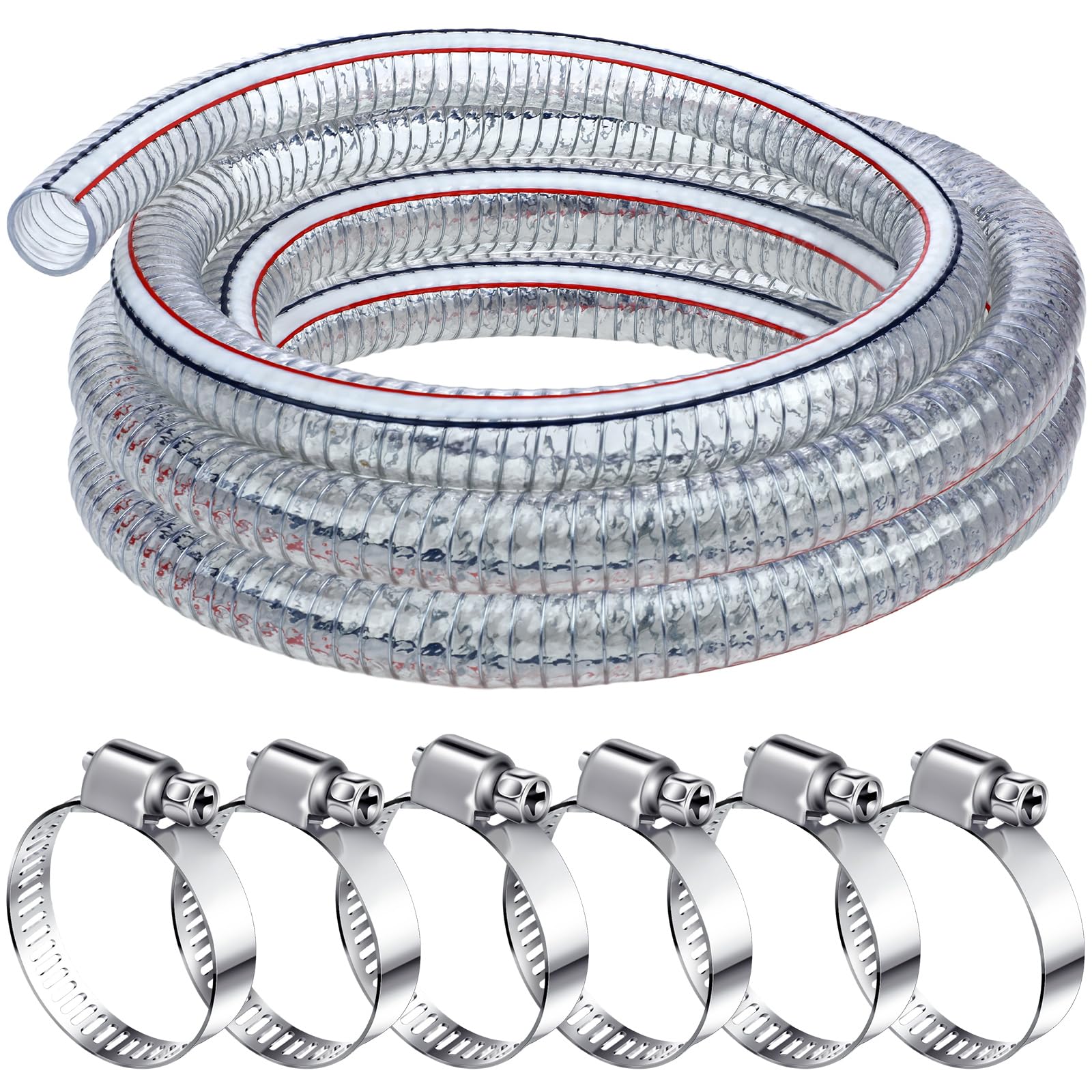 Frienda heavy-duty steel-wire tubing with 1-1/2 inch ID and 10 ft length.