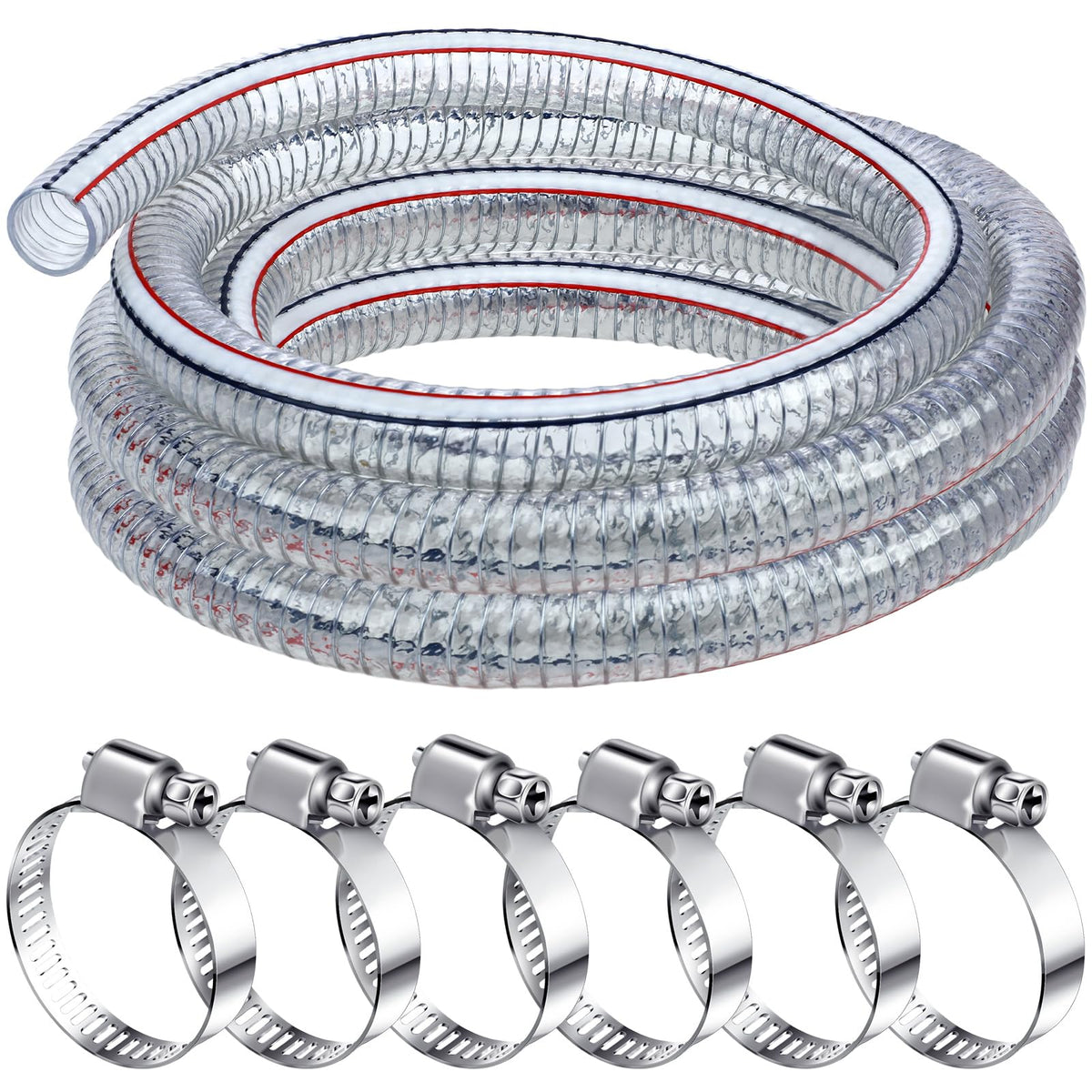 Frienda heavy-duty steel-wire tubing with 1-1/2 inch ID and 10 ft length.