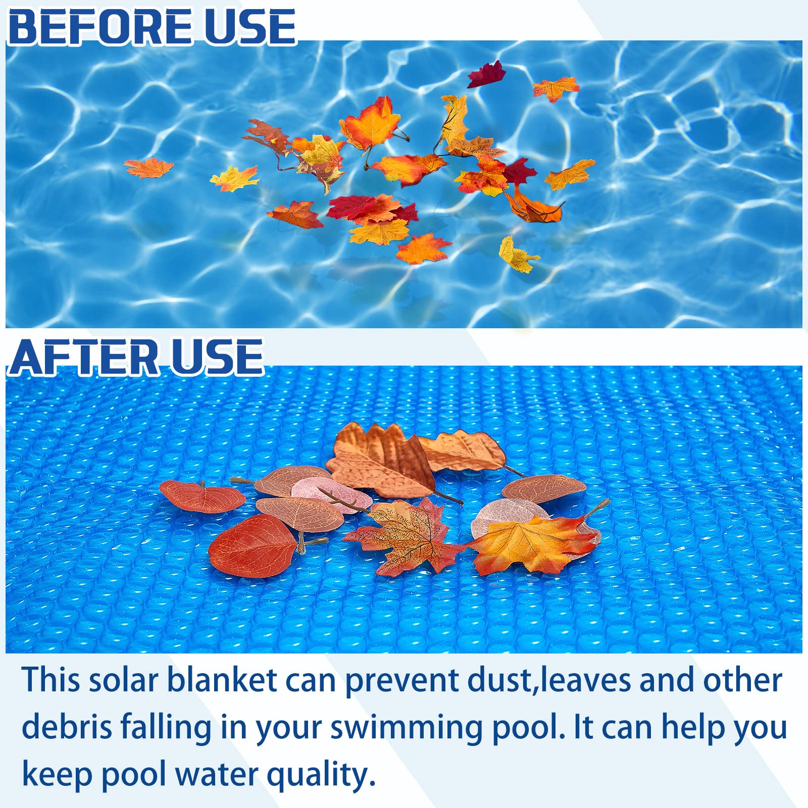 Frienda hot tub cover helps limit evaporation and blocks debris when not in use.