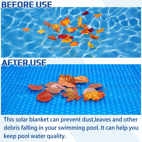 Frienda hot tub cover helps limit evaporation and blocks debris when not in use.