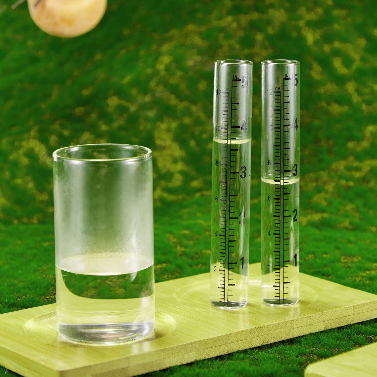 Frienda 5-inch capacity gauge helps track rainfall in outdoor spaces.