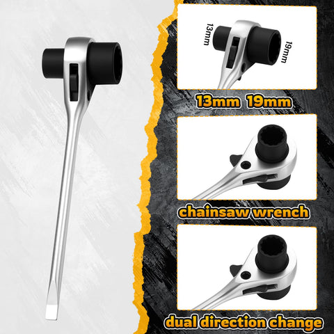 Frienda T-bar wrench with orange handle for leverage in tight spaces.