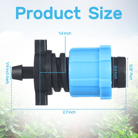 Frienda twist-lock drip line connectors provide secure, leak-free connections for reliable irrigation.