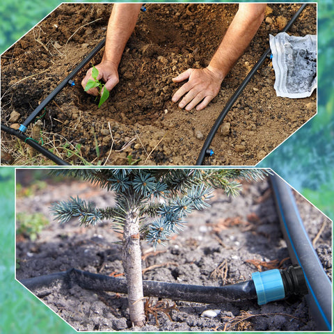 Frienda versatile irrigation kit suitable for vegetable gardens, flower beds, and landscapes.