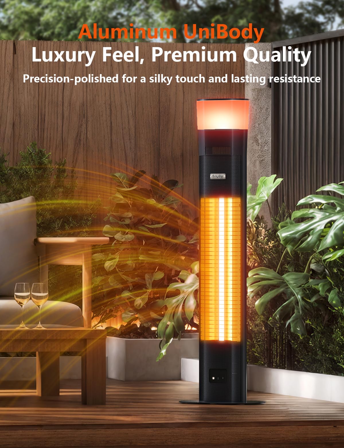 Frivibe aluminum unibody design resists rust and scratches for lasting outdoor use.