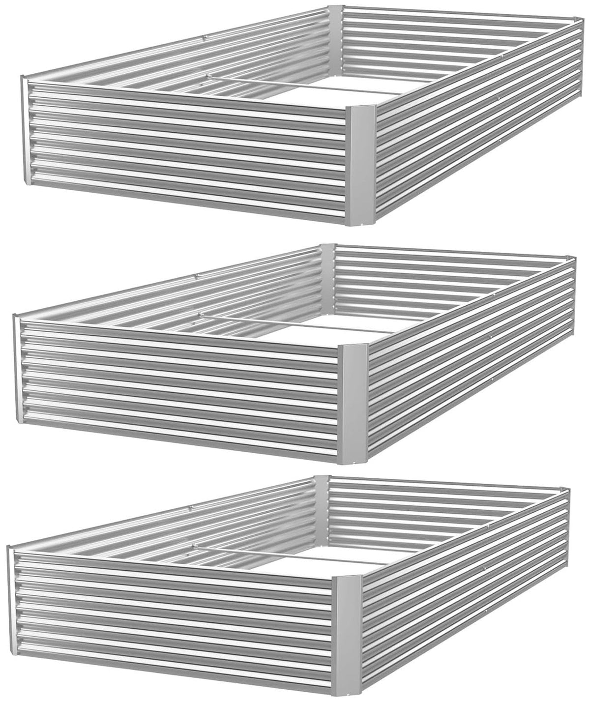 Frizione galvanized raised garden bed 36x18 ready for assembly and durable outdoor use.