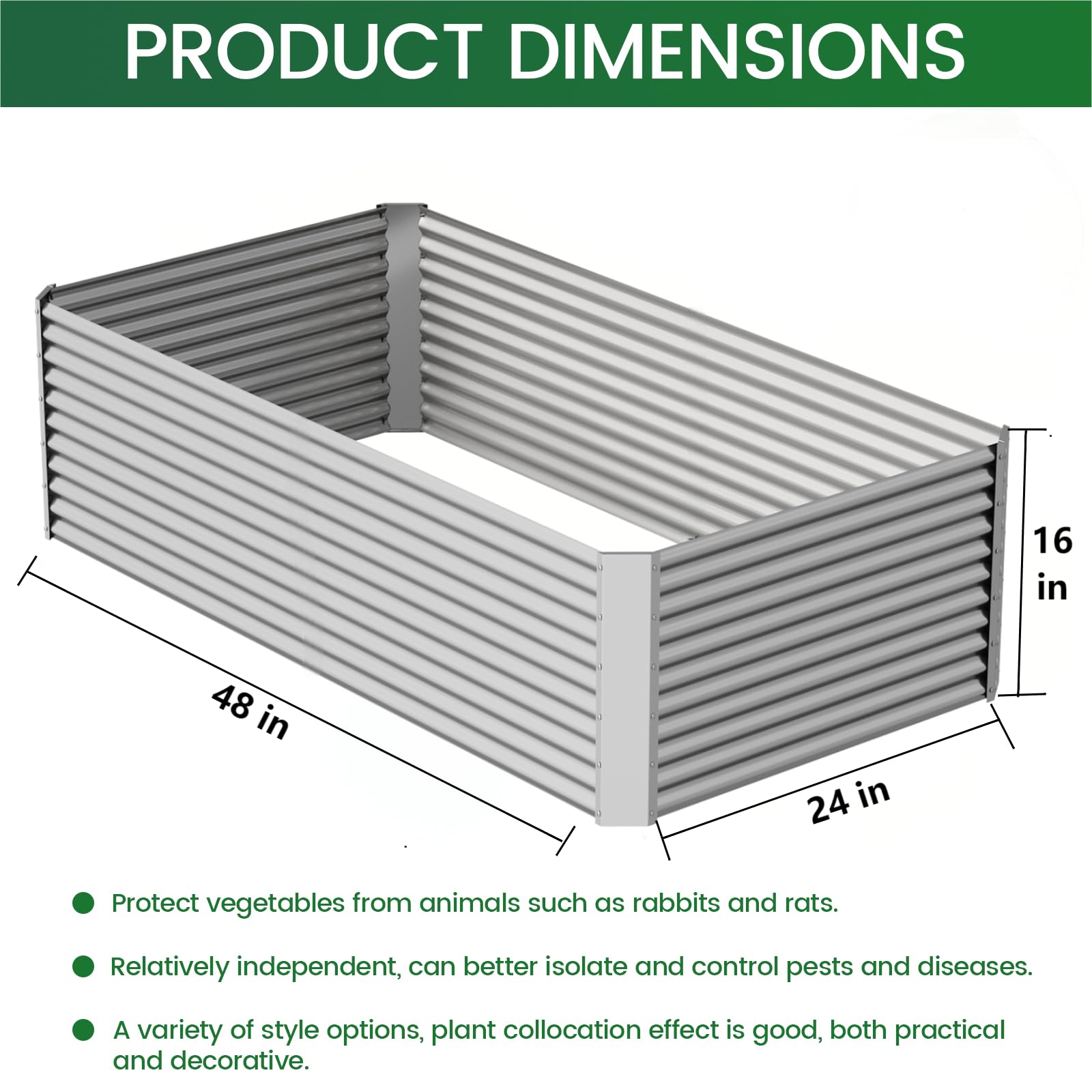 FRIZIONE tall garden bed in outdoor setting supports robust root growth.