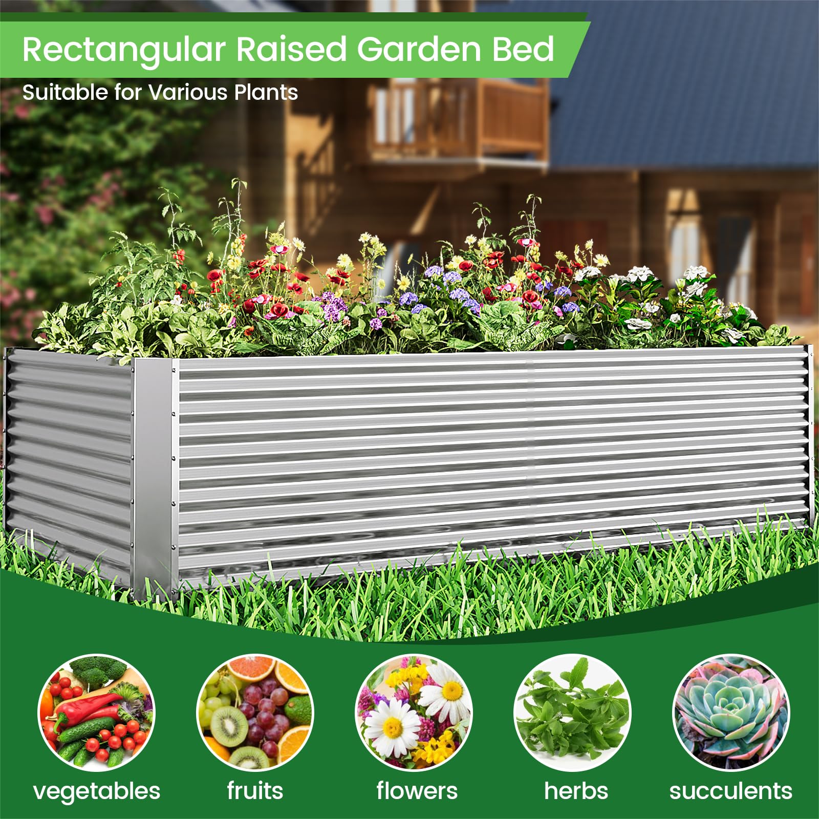 FRIZIONE raised bed without bottom panel improves drainage and air flow.