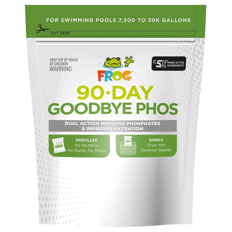 FROG 90-Day Goodbye Phos pod in skimmer for easy phosphate removal.