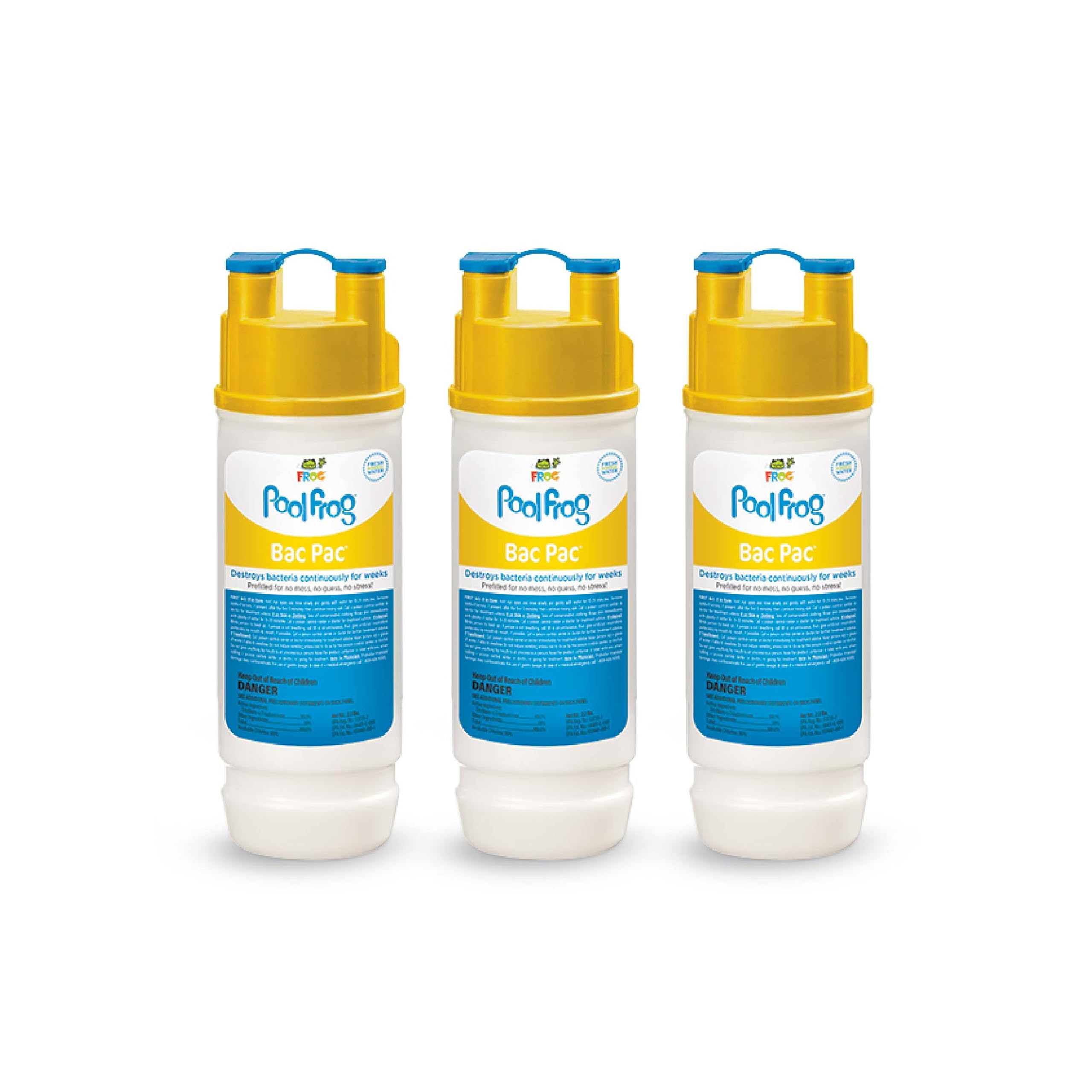 FROG Bac Pac 3-pack packaging for convenient chlorine solution