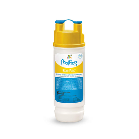 FROG Bac Pac replacement chlorine cartridge ready for quick swap in your pool cycler.