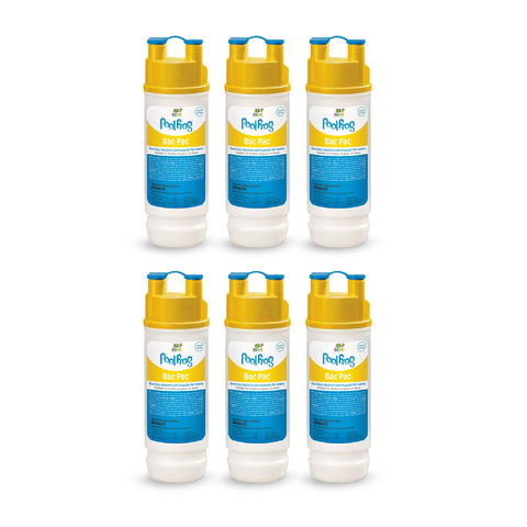 FROG Bac Pac replacement cartridges in a six pack for easy pool sanitizing