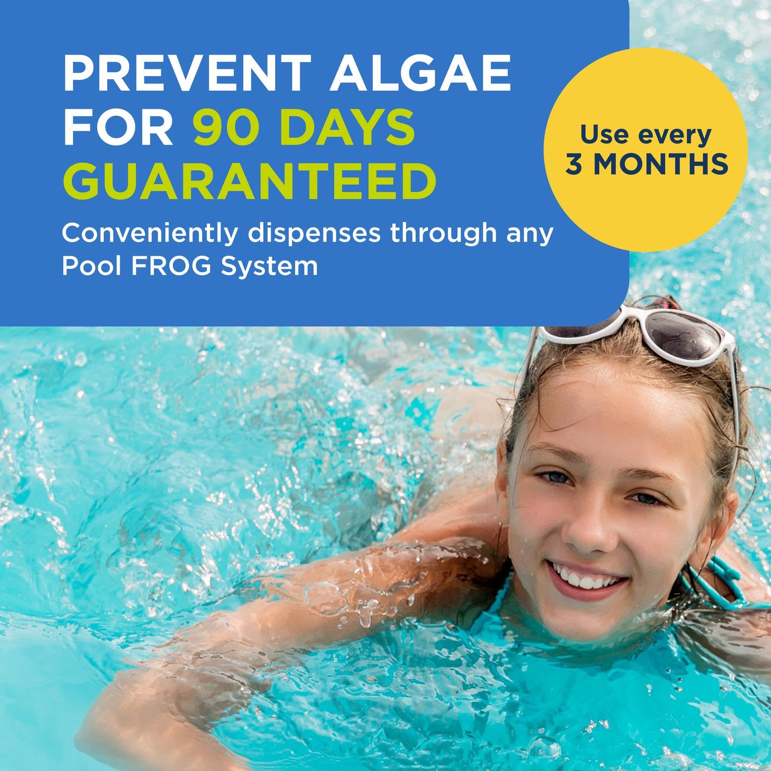 FROG BAM dispenses through the cycler to evenly control algae.