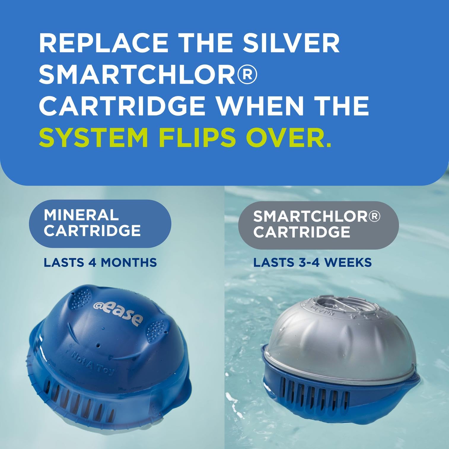 FROG cyanuric acid-free water care reduces buildup in tubs.