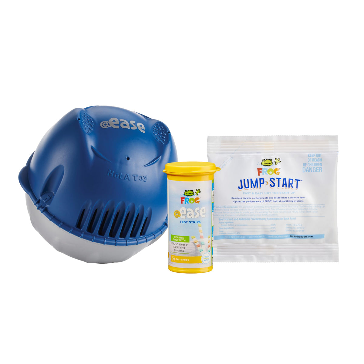 FROG @ease floating system in hot tub keeping sanitizer steady for great water