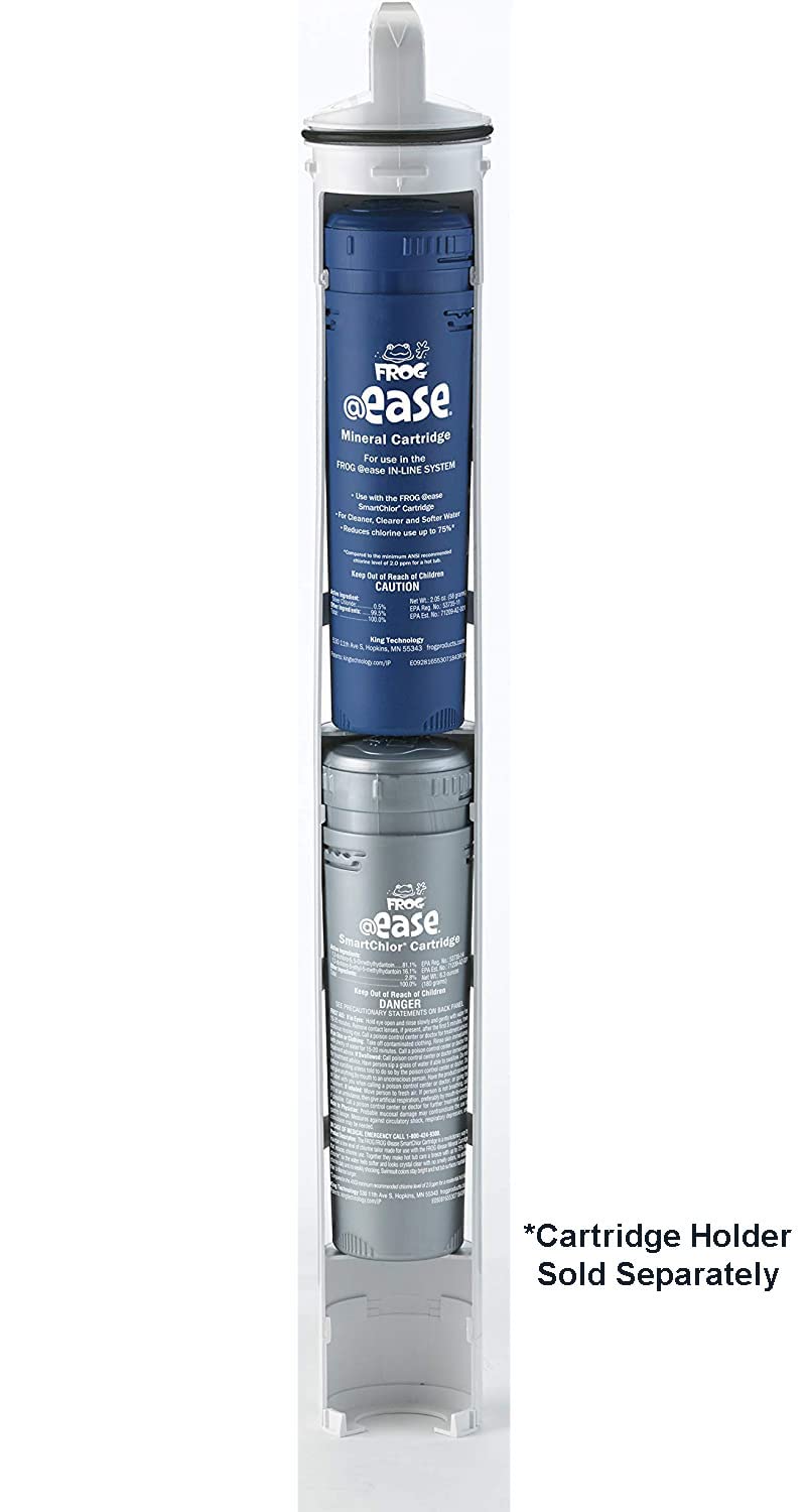FROG @Ease in-line system smartchlor cartridge enables automatic low-level chlorine.