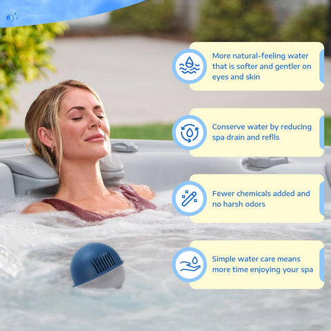 Frog Ease prefilled replacement cartridge 3-pack simplifies hot tub maintenance and dosing.