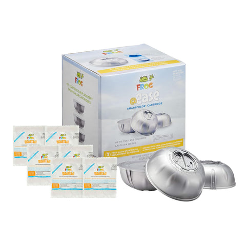 FROG @Ease SmartChlor cartridge pack ready for hot tub maintenance