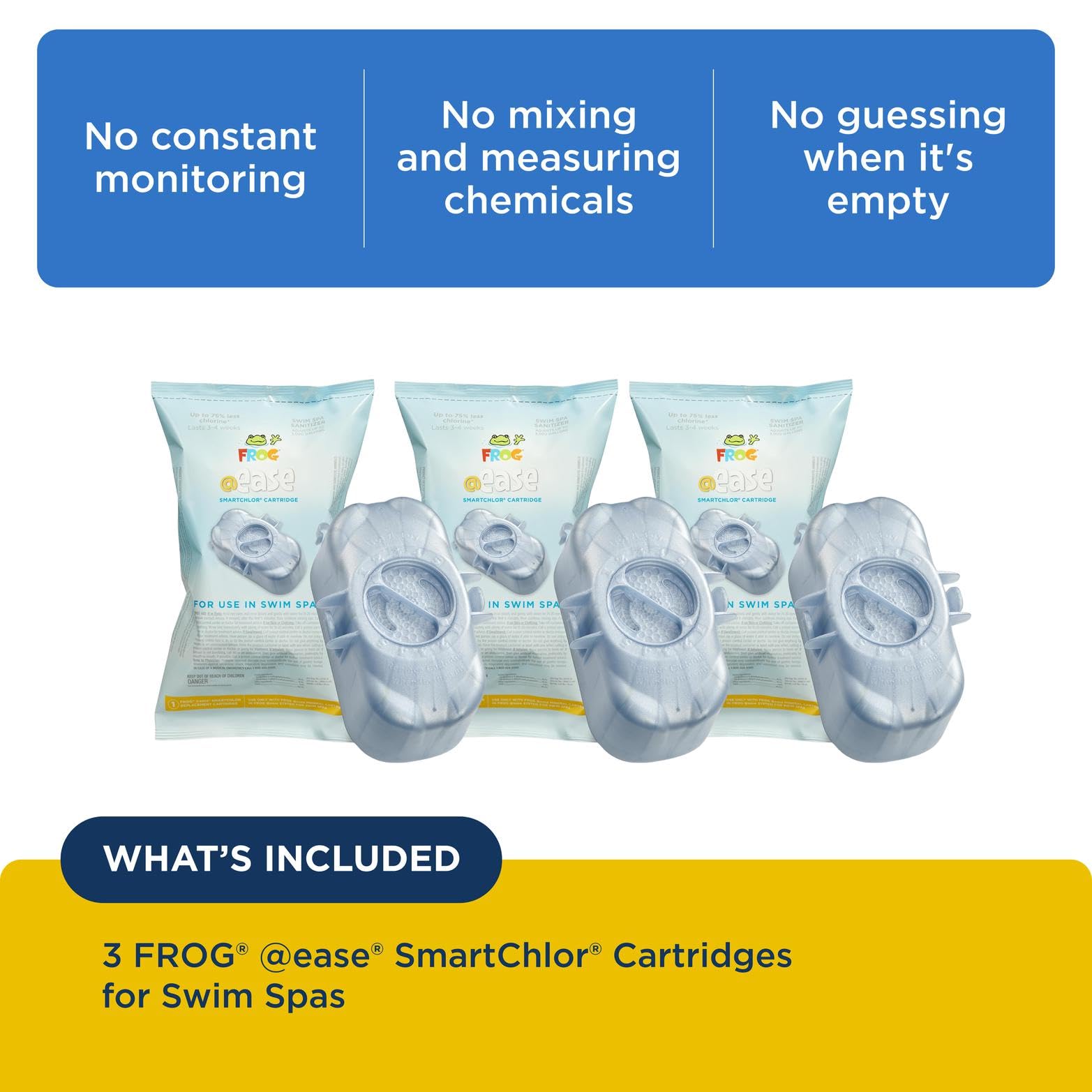 SmartChlor cartridge suitable for swim spas up to 3000 gallons.