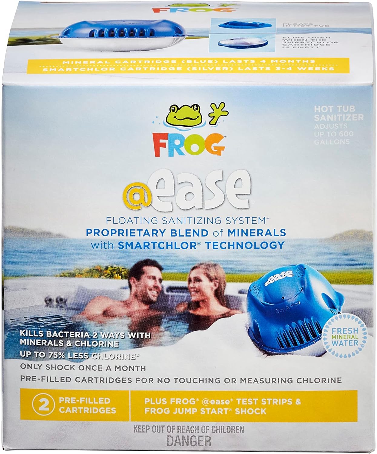 FROG @Ease test strips enable quick chlorine checks.