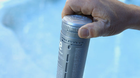 FROG @Ease water-softening minerals shown for skin-friendly spa water.