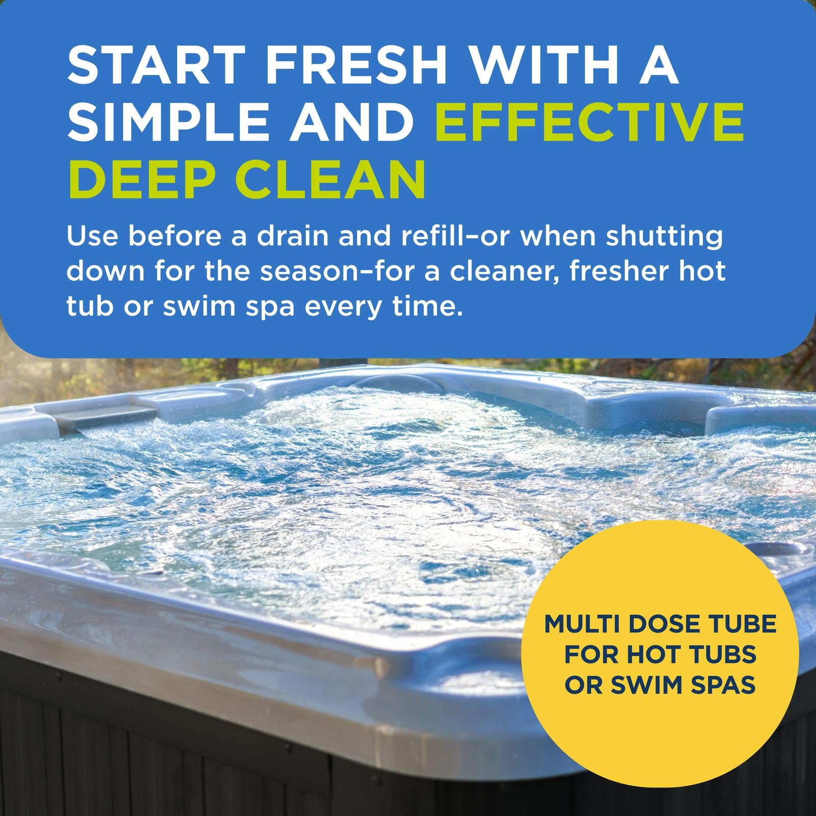 FROG jet cleanser is poured to refresh spa jets and pipes