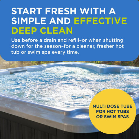 FROG jet cleanser is poured to refresh spa jets and pipes