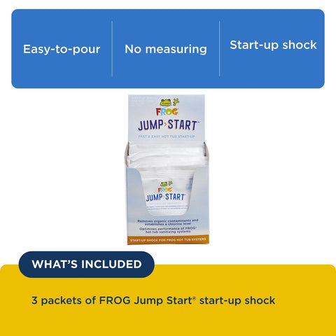 Fizzing dissolution of FROG Jump Start for rapid sanitization