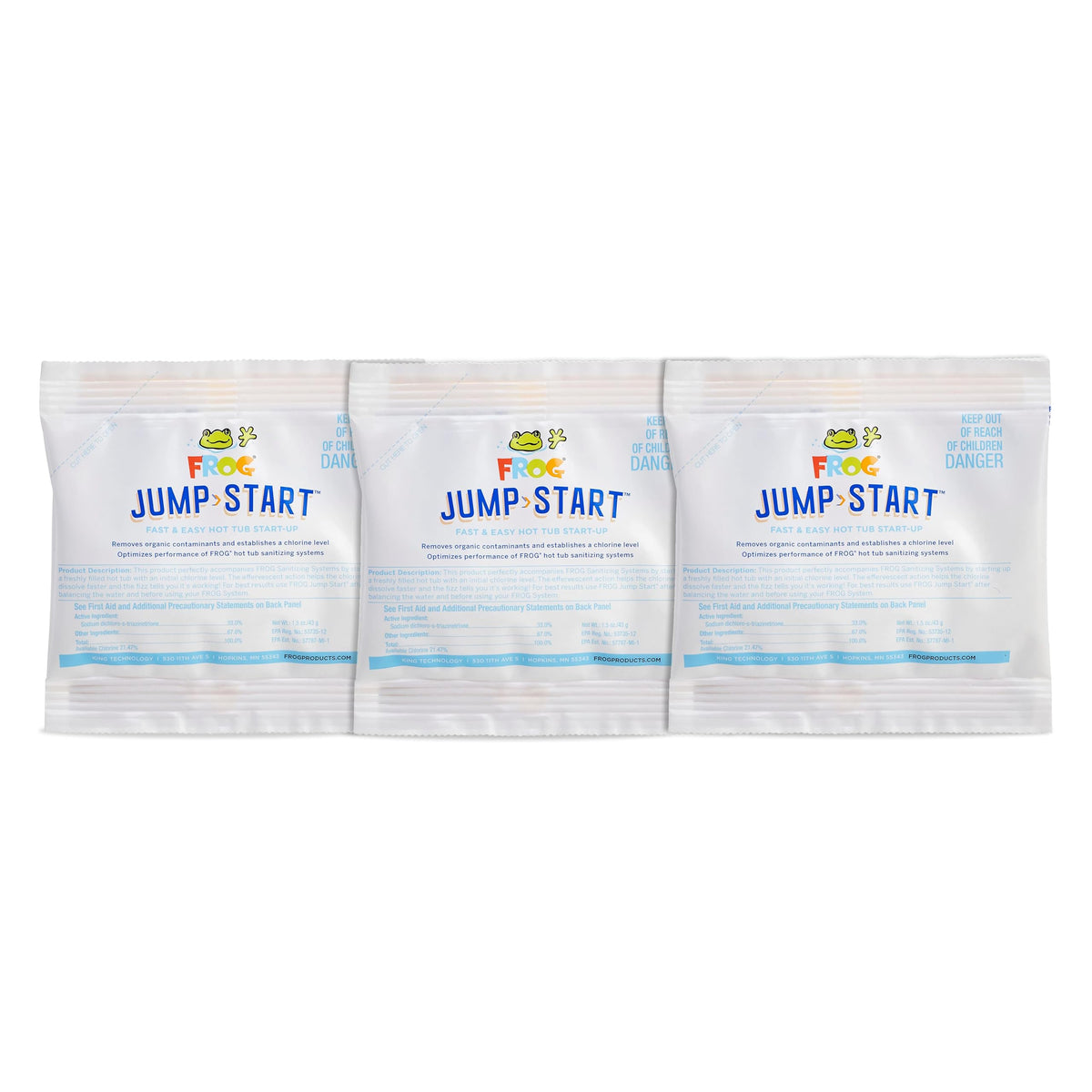 FROG Jump Start packaged shock for quick hot tub sanitization