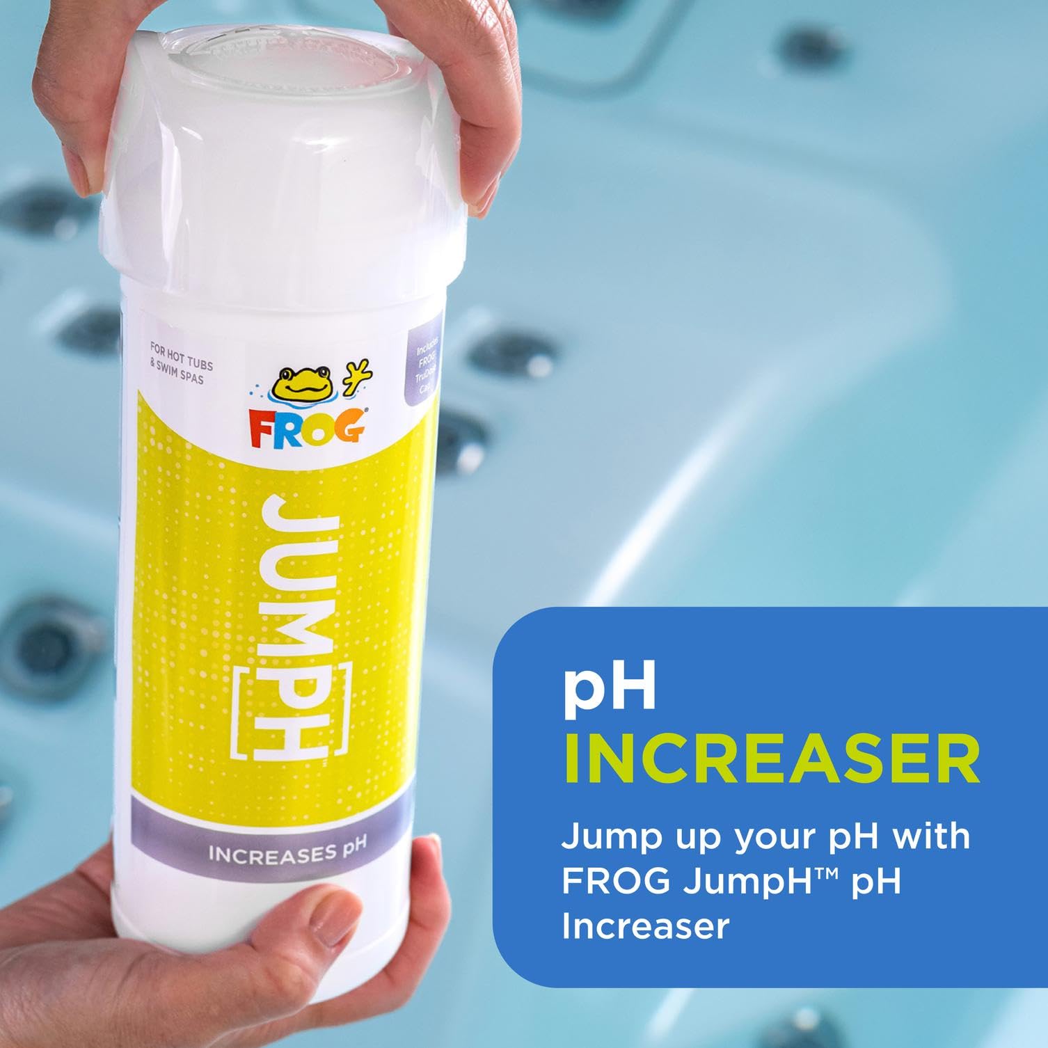 FROG JumpH demonstrates compatibility with chlorine, bromine, or salt systems.